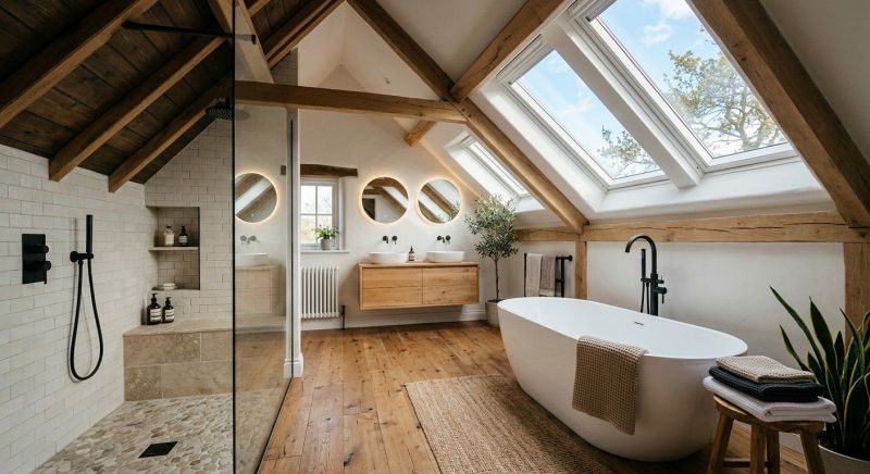 Attic Bathroom Remodeling in Belfast, ME