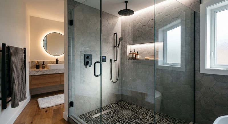 Granite Shower Installation in Belfast, ME